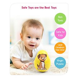 Babyhug Dog Musical Push and Shake Roly Poly| Wobbling Bell Sounds For 0 Months+| Child Safe Material| Gifting Toy| BIS Certified