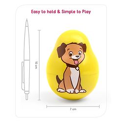 Babyhug Dog Musical Push and Shake Roly Poly| Wobbling Bell Sounds For 0 Months+| Child Safe Material| Gifting Toy| BIS Certified