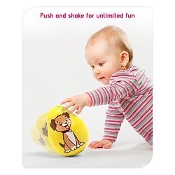 Babyhug Dog Musical Push and Shake Roly Poly| Wobbling Bell Sounds For 0 Months+| Child Safe Material| Gifting Toy| BIS Certified