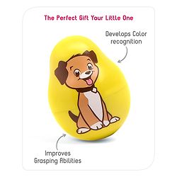 Babyhug Dog Musical Push and Shake Roly Poly| Wobbling Bell Sounds For 0 Months+| Child Safe Material| Gifting Toy| BIS Certified