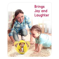 Babyhug Dog Musical Push and Shake Roly Poly| Wobbling Bell Sounds For 0 Months+| Child Safe Material| Gifting Toy| BIS Certified