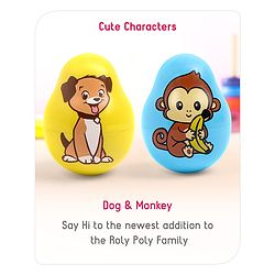 Babyhug Dog Musical Push and Shake Roly Poly| Wobbling Bell Sounds For 0 Months+| Child Safe Material| Gifting Toy| BIS Certified