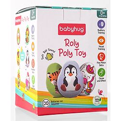 Babyhug Dog Musical Push and Shake Roly Poly| Wobbling Bell Sounds For 0 Months+| Child Safe Material| Gifting Toy| BIS Certified