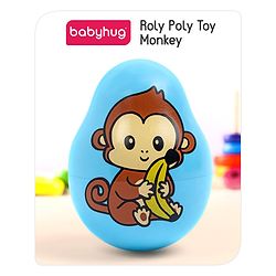Babyhug Dog Musical Push and Shake Roly Poly| Wobbling Bell Sounds For 0 Months+| Child Safe Material| Gifting Toy| BIS Certified