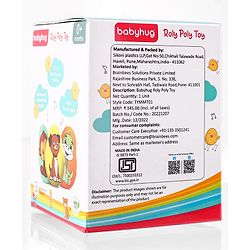 Babyhug Dog Musical Push and Shake Roly Poly| Wobbling Bell Sounds For 0 Months+| Child Safe Material| Gifting Toy| BIS Certified