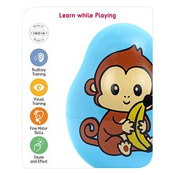 Babyhug Dog Musical Push and Shake Roly Poly| Wobbling Bell Sounds For 0 Months+| Child Safe Material| Gifting Toy| BIS Certified