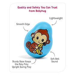 Babyhug Dog Musical Push and Shake Roly Poly| Wobbling Bell Sounds For 0 Months+| Child Safe Material| Gifting Toy| BIS Certified