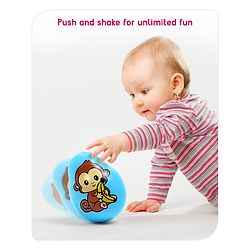Babyhug Dog Musical Push and Shake Roly Poly| Wobbling Bell Sounds For 0 Months+| Child Safe Material| Gifting Toy| BIS Certified