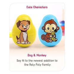 Babyhug Dog Musical Push and Shake Roly Poly| Wobbling Bell Sounds For 0 Months+| Child Safe Material| Gifting Toy| BIS Certified