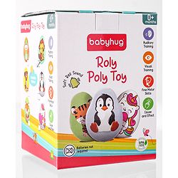 Babyhug Dog Musical Push and Shake Roly Poly| Wobbling Bell Sounds For 0 Months+| Child Safe Material| Gifting Toy| BIS Certified