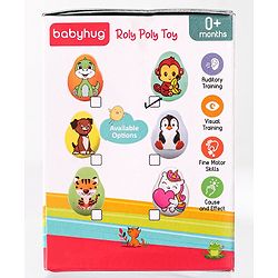 Babyhug Dog Musical Push and Shake Roly Poly| Wobbling Bell Sounds For 0 Months+| Child Safe Material| Gifting Toy| BIS Certified