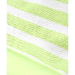 Babyhug 100% Cotton Stripped and Paw Printed Caps Pack of 2 Green and Blue - Diameter 9.5 cm