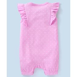 Babyhug 100% Cotton Short Sleeves Romper Dot & Popsicle Print Pack of 2- Pink & White