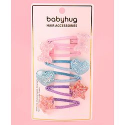 Babyhug Snap Clips Pack of 6 - Multicolor