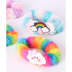Babyhug Rubber Bands & Scrunchies Sets Free Size- Multicolor