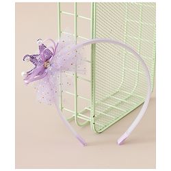 Babyhug Hair Bands With Flower Applique Free Size Pack of 2-  Peach & Purple