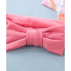Babyhug Headbands with Bow Applique Free Size Pack of 3 - White Rani & Pink