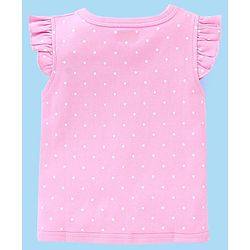 Babyhug 100% Cotton Frill Sleeves Vests Popsicle & Dot Print Pack of 3- Green & Pink
