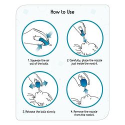 Babyhug 2-in-1 Nasal Aspirator & Ear Syringe for Babies Blue  Soft Tip| Safe | Hygienic | Newborns | BPA Free | Cold Relief | Easy to Clean | Travel Friendly