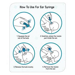 Babyhug 2-in-1 Nasal Aspirator & Ear Syringe for Babies Blue  Soft Tip| Safe | Hygienic | Newborns | BPA Free | Cold Relief | Easy to Clean | Travel Friendly
