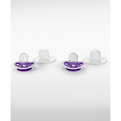 Babyhug Orthodontic Silicone Soother with Protective Cover  Pack of 2 Purple | BPA-Free | Skin-Friendly | Gentle on Gums