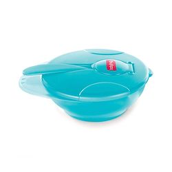 Babyhug Feeding Bowl with Soft Tip Spoon  220 ml - Turquoise Green | BPA Free | Travel-Friendly | Easy-Grip | No Phthalates | Food Grade