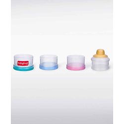 Babyhug Milk Powder Container 4 Racks 75 ml each - Blue Pink Yellow