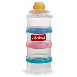 Babyhug Milk Powder Container 4 Racks 75 ml each - Blue Pink Yellow