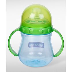Babyhug Sipper Cup with Twin Handles for Toddlers 240 ml - Green | Spill Proof | Easy Grip | BPA Free | Spill-Resistant