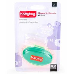 Babyhug Silicone Finger Toothbrush with Protective Case for Babies  Soft Gum Cleaner | BPA Free | For Infant Oral Care