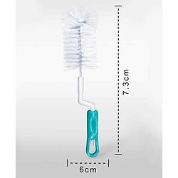 Babyhug 2-in-1 Rotating Bottle & Nipple Cleaning Brush with Soft Bristles  Green | BPA Free | Easy Grip | 360° Cleaning Tool | Easy to Clean Bottles | Silicone Bristles | Anti Slip Handle