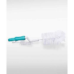Babyhug 2-in-1 Rotating Bottle & Nipple Cleaning Brush with Soft Bristles  Green | BPA Free | Easy Grip | 360° Cleaning Tool | Easy to Clean Bottles | Silicone Bristles | Anti Slip Handle