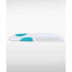 Babyhug Soft Grip Baby Hair Brush and Comb Set for Newborns & Toddlers Blue  | Gentle Scalp Care | Environment Friendly | BPA Free | Round Tip | Soft | Massage| Stimulation