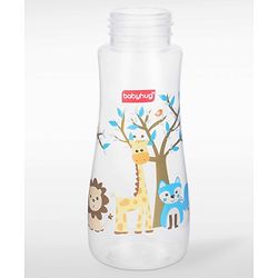 Babyhug Bubble Anti-Colic Feeding Bottle with Dual Handles - Blue & White, 250 ml | Sterilizable | BPA-Free | Bottle for Babies | Newborns | Toddlers