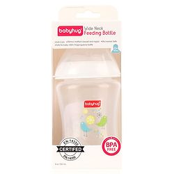 Babyhug Wide Neck Polypropylene  Anti- Colic Feeding Bottle - 250 ml