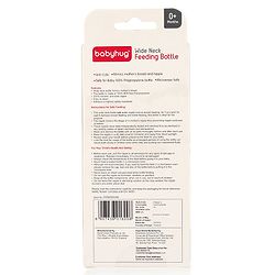 Babyhug Wide Neck Polypropylene  Anti- Colic Feeding Bottle - 250 ml