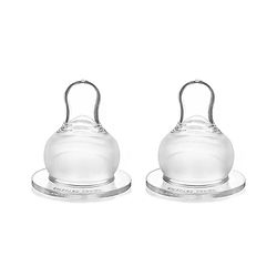 Babyhug Fast Flow Silicone Nipples for Feeding Bottles  Pack of 2 |BPA Free| Soft |Safe | Natural Feel | Silicone