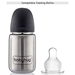 Babyhug Fast Flow Silicone Nipples for Feeding Bottles  Pack of 2 |BPA Free| Soft |Safe | Natural Feel | Silicone
