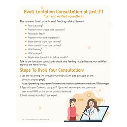 Babyhug Manual Breast Pumpwith Free Lactation Consultation  - Blue