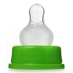 Babyhug Bubble Anti-Colic Sterilizable Feeding Bottle Blue - 125 ml | BPA-Free | Leak-Resistant| Silicone | Mimics Natural Feeding | Spirally Grooved