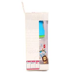 Babyhug Bubble Anti-Colic Sterilizable Feeding Bottle Blue - 125 ml | BPA-Free | Leak-Resistant| Silicone | Mimics Natural Feeding | Spirally Grooved