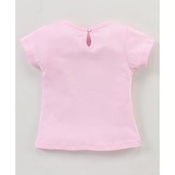 Babyhug 100% Cotton Half Sleeves Tee with Graphics - Pink
