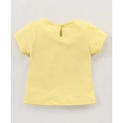 Babyhug 100% Cotton Half Sleeves Tee with Graphics - Yellow