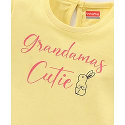 Babyhug 100% Cotton Half Sleeves Tee with Graphics - Yellow