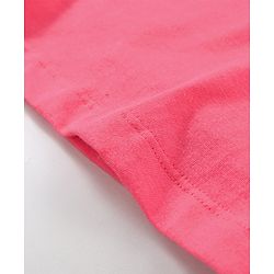 Babyhug 100% Cotton Knit Half Sleeves Tee Kitty Graphics - Fuchsia
