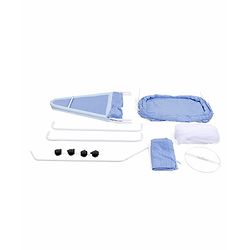 Babyhug Angel Dreams Cradle With Storage Basket & Mosquito Net - Blue
