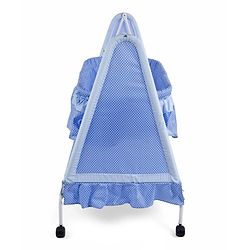 Babyhug Angel Dreams Cradle With Storage Basket & Mosquito Net - Blue