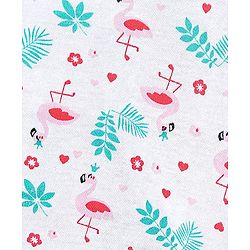 Babyhug 100% Cotton Half Sleeves A Line Floral Printed Frock with Bow Applique Pack of 2 - Pink