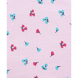 Babyhug 100% Cotton Half Sleeves Frock with Bow Applique - Pink