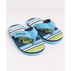 Cute Walk by Babyhug Back Strap Closure Flip Flops - Blue